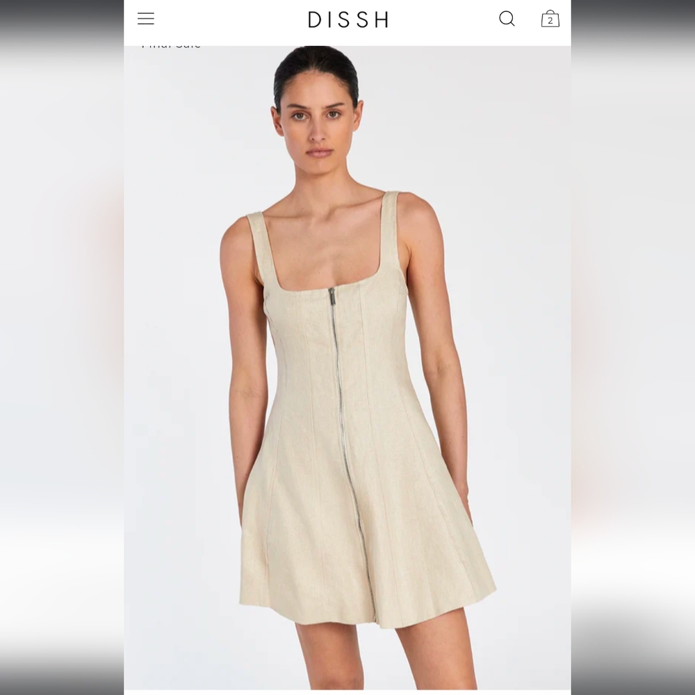 NWT Dissh Harriet sand linen dress size US-6